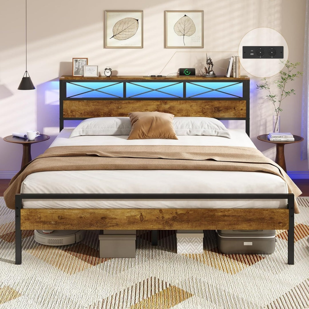 strutture letto legno per con porta usb 1