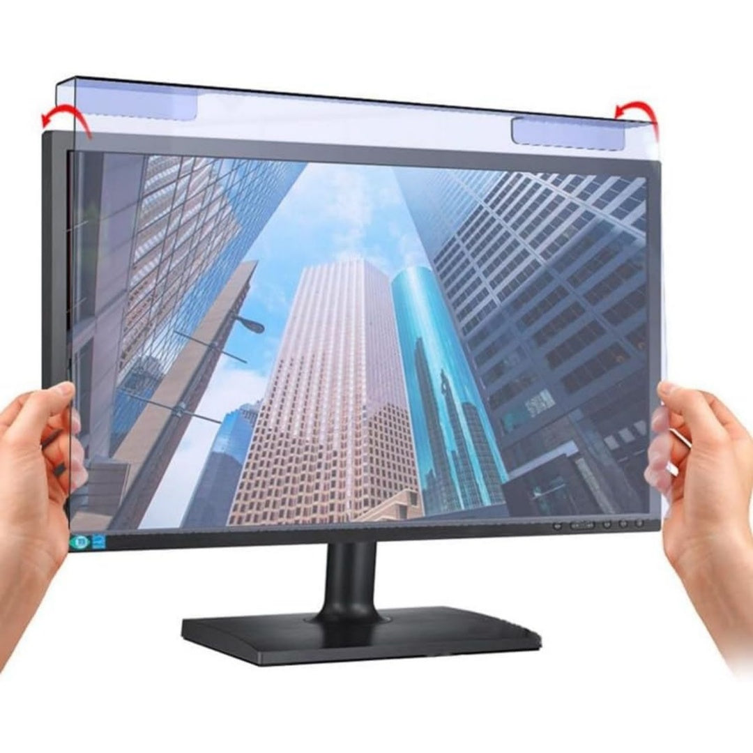 filtri per monitor blu ufficio illuminato a led