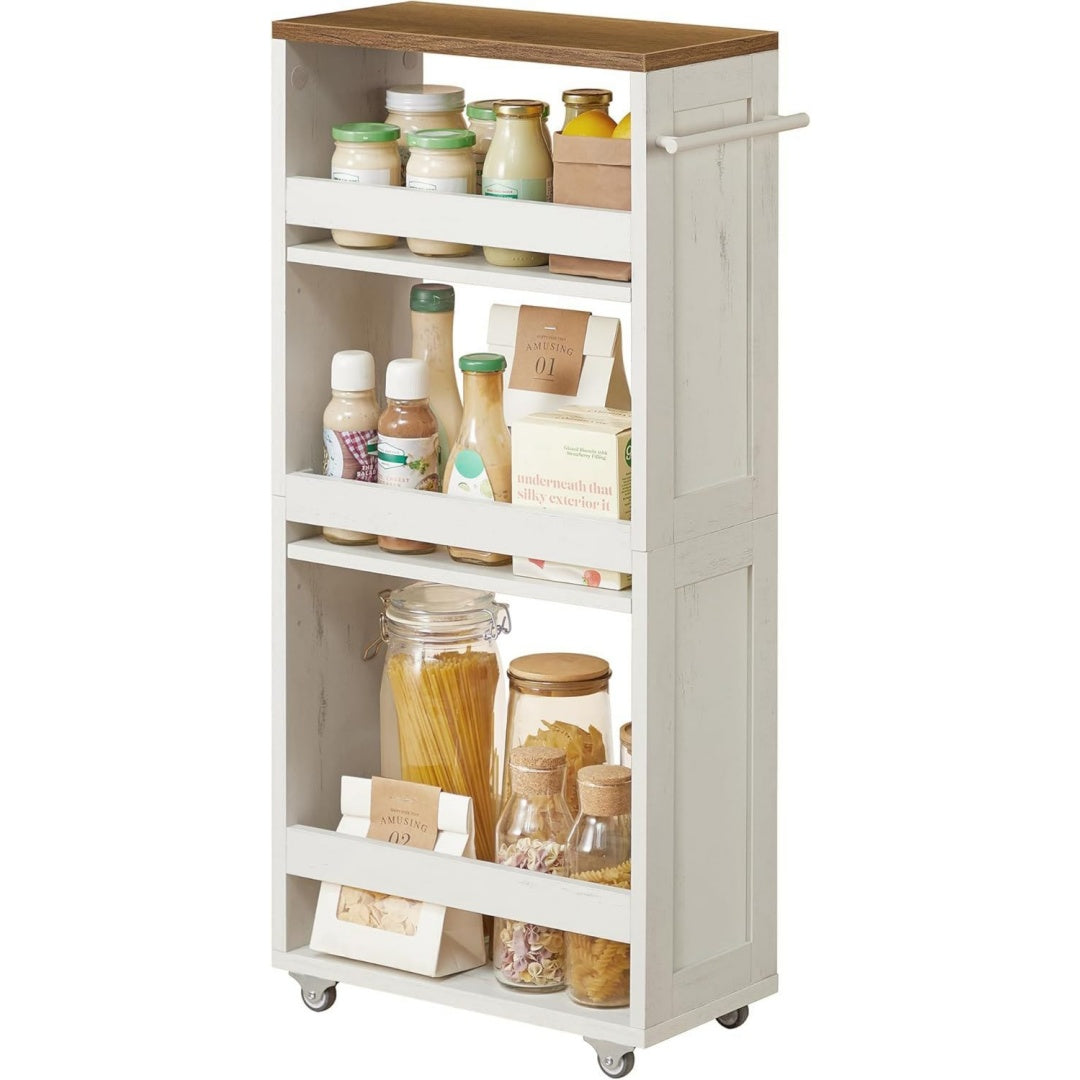 carrelli portaoggetti bianco con ruote 1