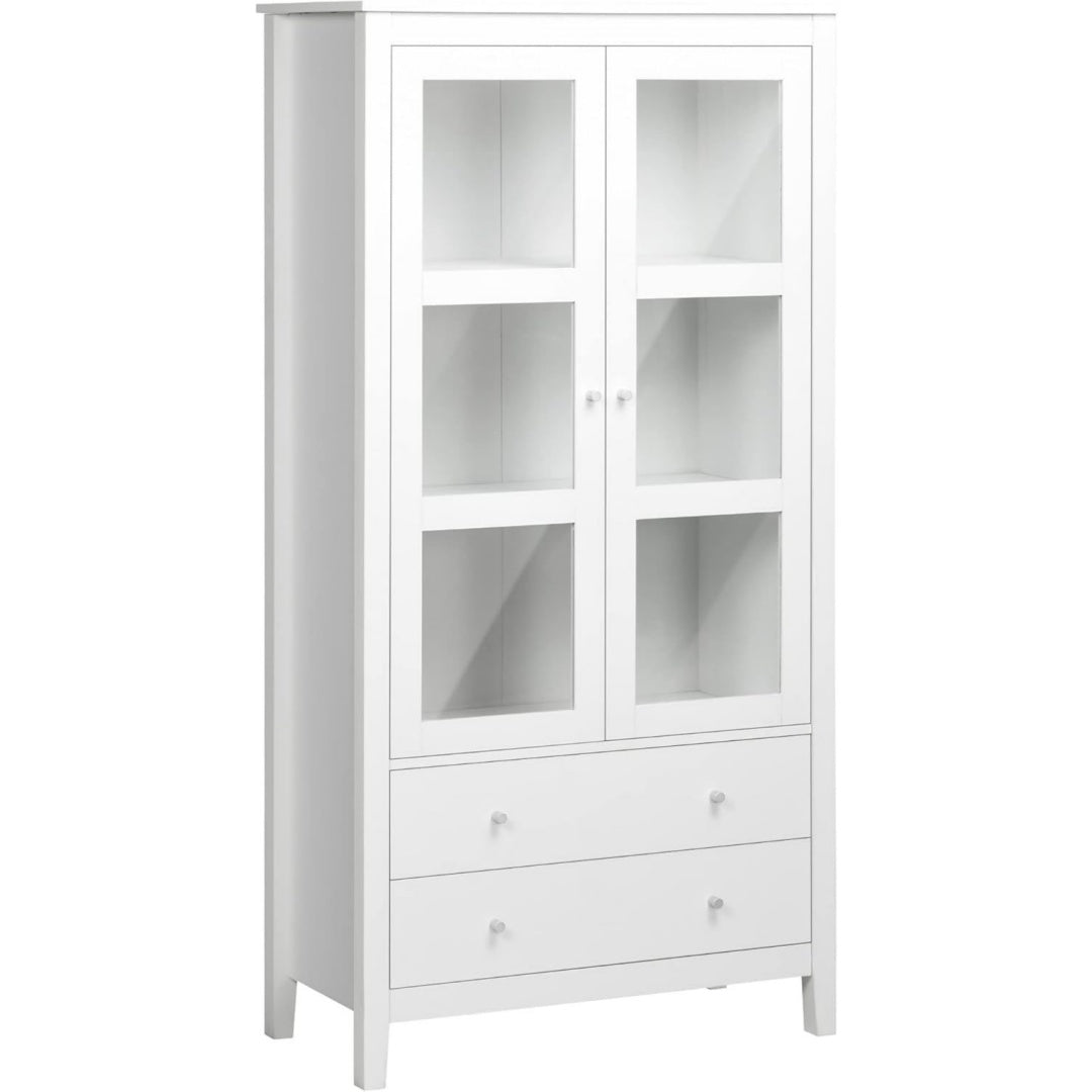 credenze bianco vetro temperato con cassetti