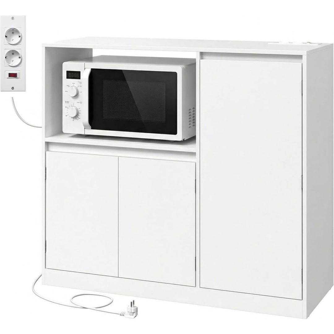 credenze e buffet bianco con ripiani resistente
