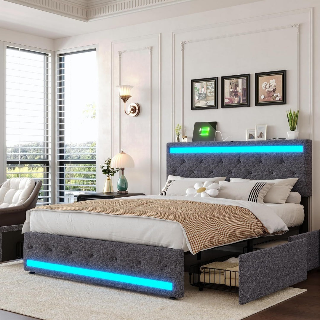 per letto letti grigio