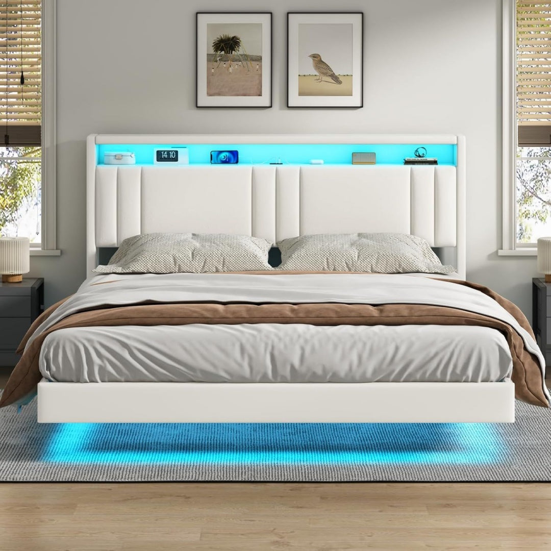 strutture letto per illuminato a led
