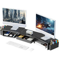 supporti per monitor nero ufficio doppio 1