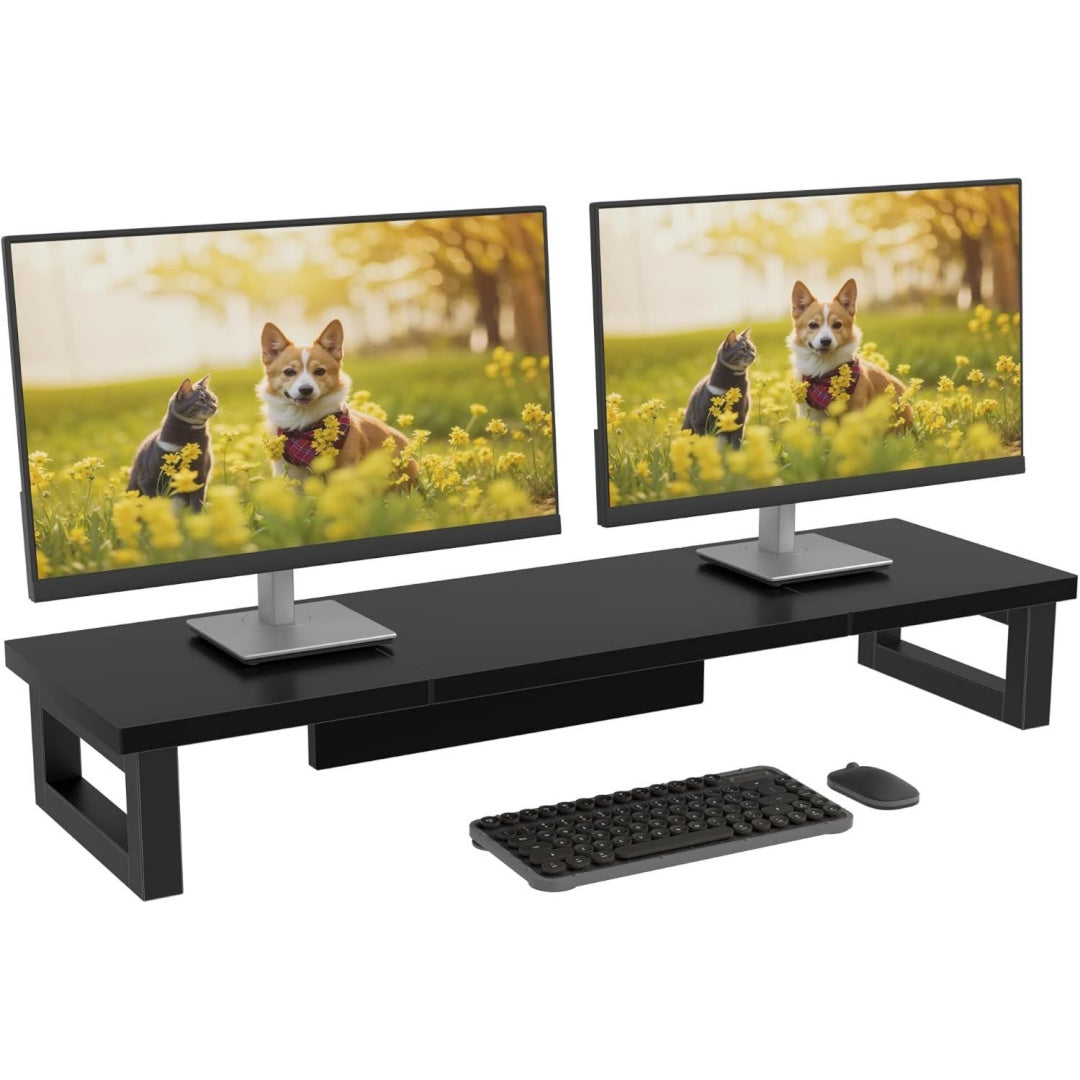 supporti per monitor nero ufficio resistente